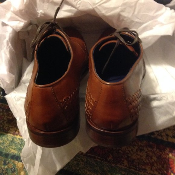 Cole Haan Men's  Washington Grand Woven Tan Leather Shoes 11.5M - New in Box - Picture 6 of 9